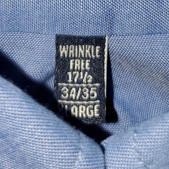 Light Blue Chaps Button-Down Dress Shirt - Large - Picture 5 of 12